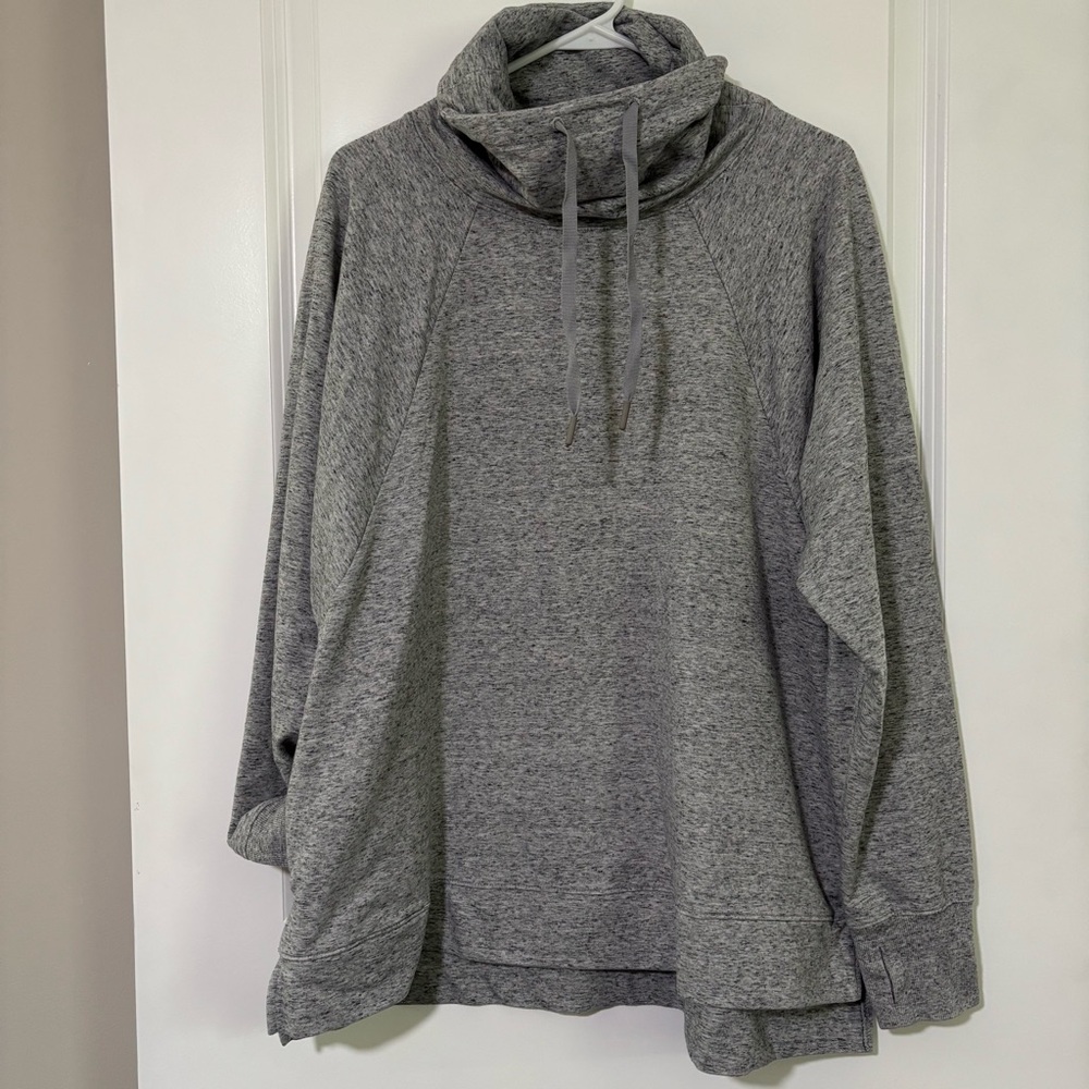 All in Motion - Woman’s Heather Gray Turtleneck Sweatshirt - XXL